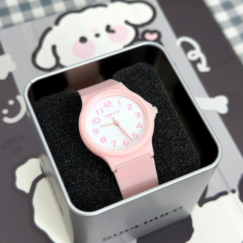 MAX-G Educational Unisex Student Quartz Watch – Pink