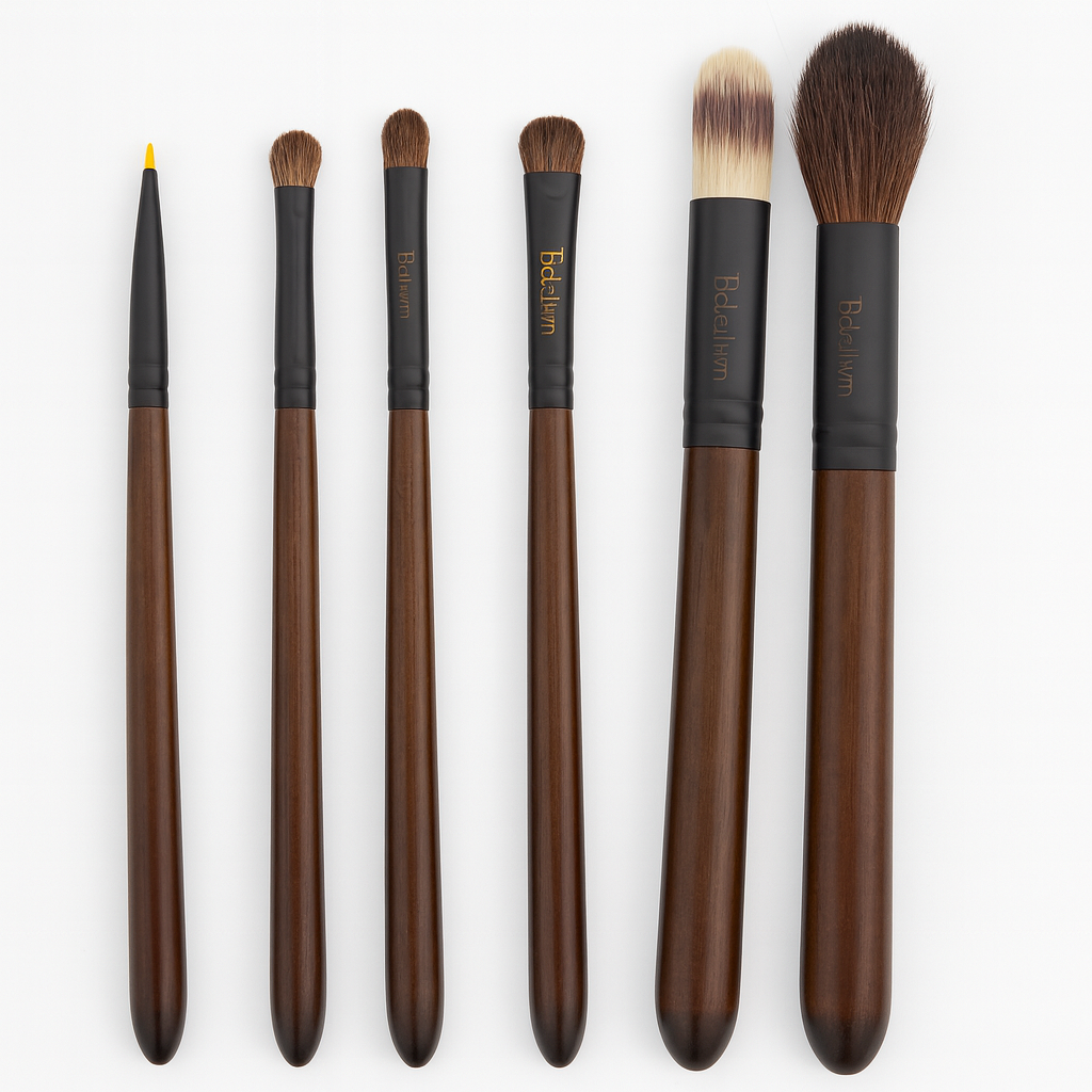 WoodLuxe 6-Piece Makeup Brush Collection