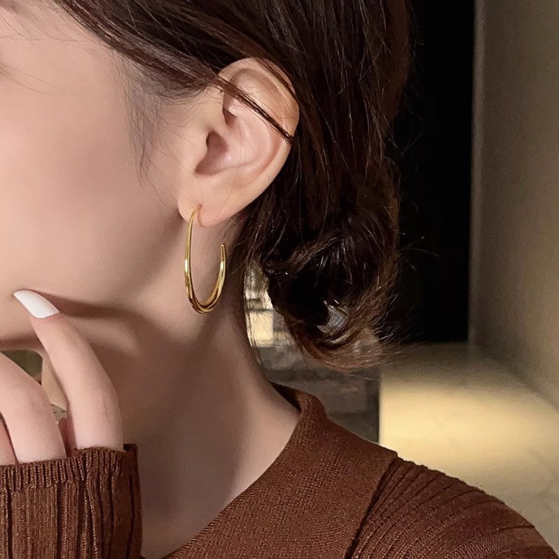 Long Hoops Earrings
