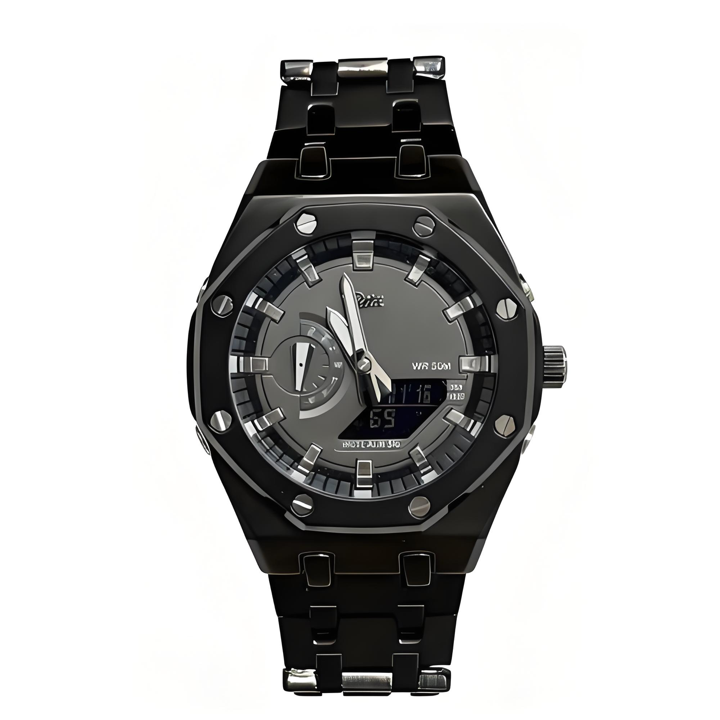 Men’s Dual Display Waterproof Watch with Alarm & LED Backlight