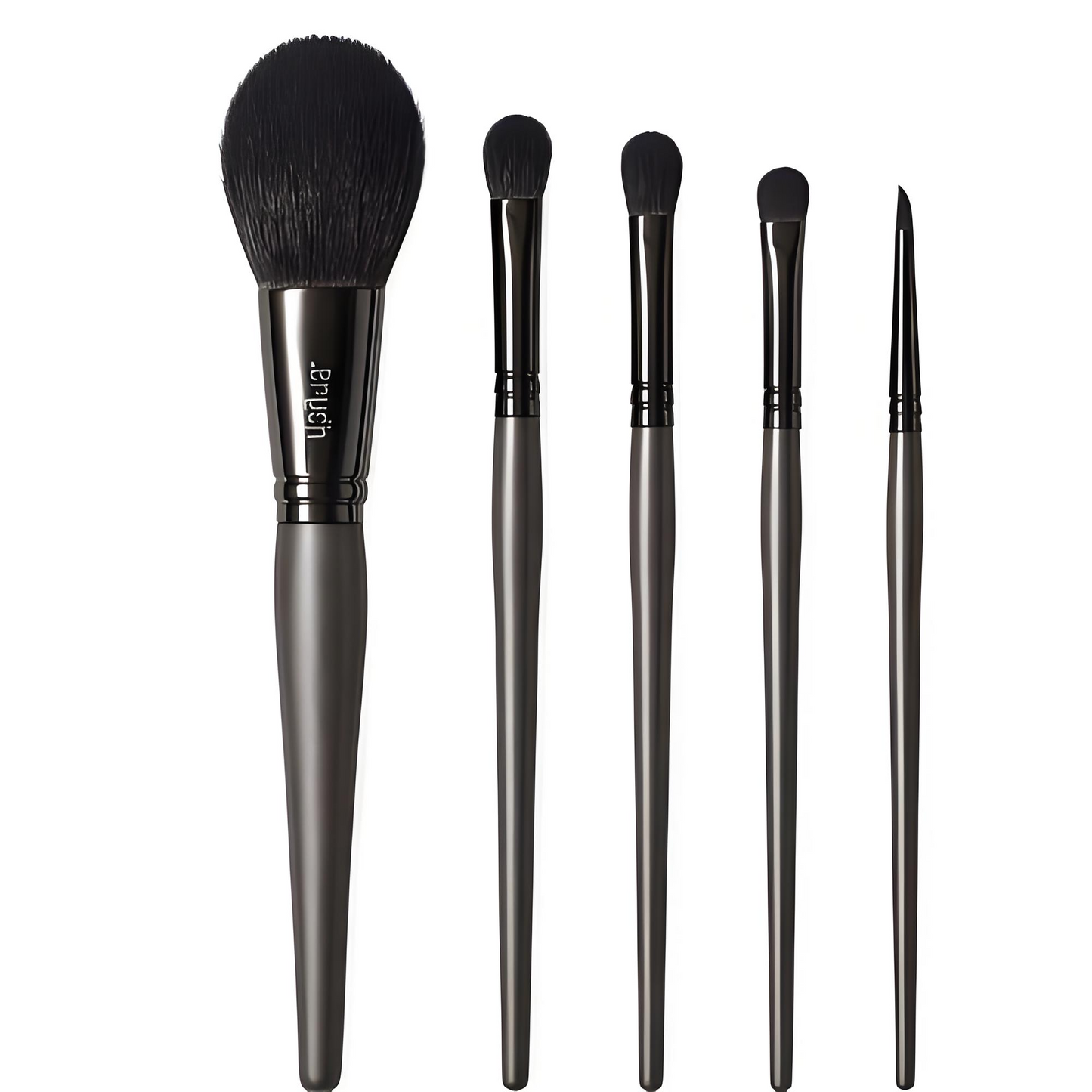 Grey Makeup Brush Set – 5 Pcs