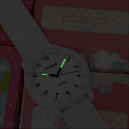 MAX-G Simple Modern Unisex Student Quartz Watch –white