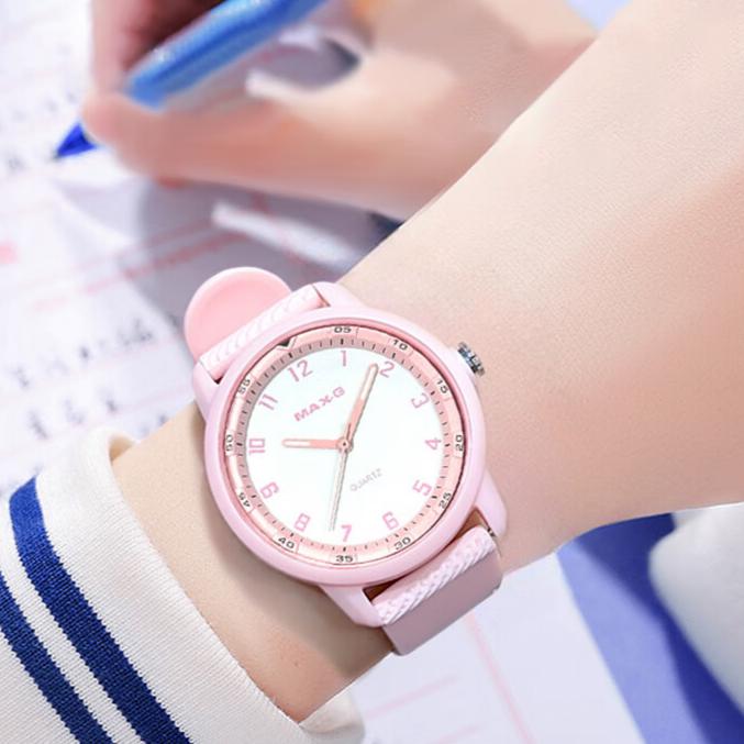 MAX-G Simple Modern Unisex Student Quartz Watch – Pink