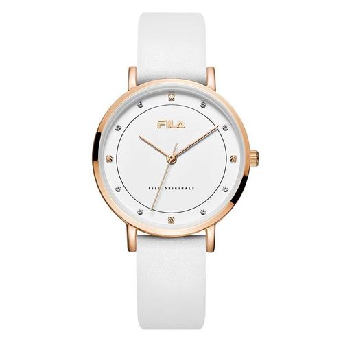 Chic Women's Quartz Watch with Minimalist White Dial and Rose Gold Case