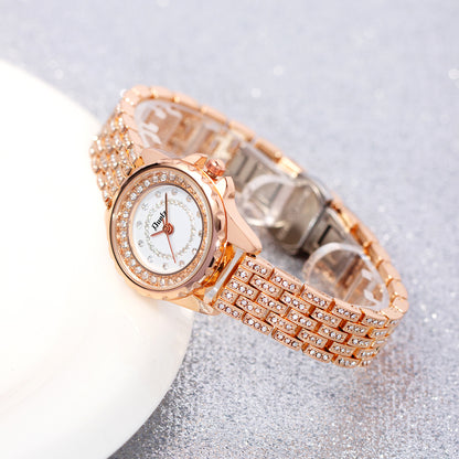 Luxury Women's Quartz Watch with Gold Accents