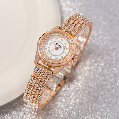 Luxury Women's Quartz Watch with Gold Accents