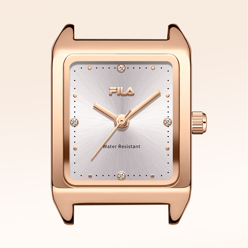 Elegant Square Dial Women's Watch – Brown Leather & Gold-Tone Case