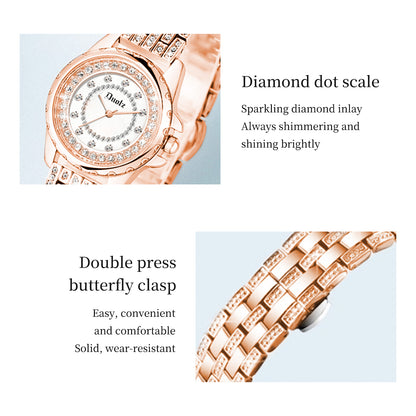 Luxury Women's Quartz Watch with Gold Accents