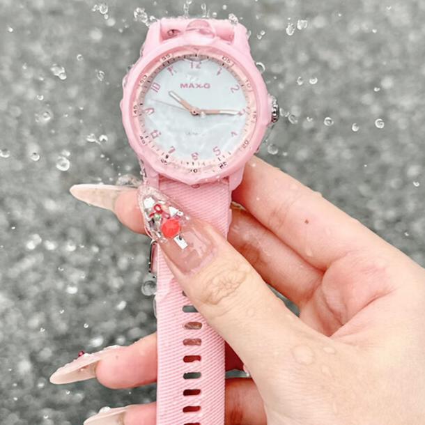 MAX-G Simple Modern Unisex Student Quartz Watch – Pink