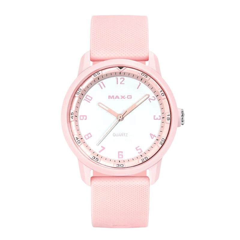 MAX-G Simple Modern Unisex Student Quartz Watch – Pink