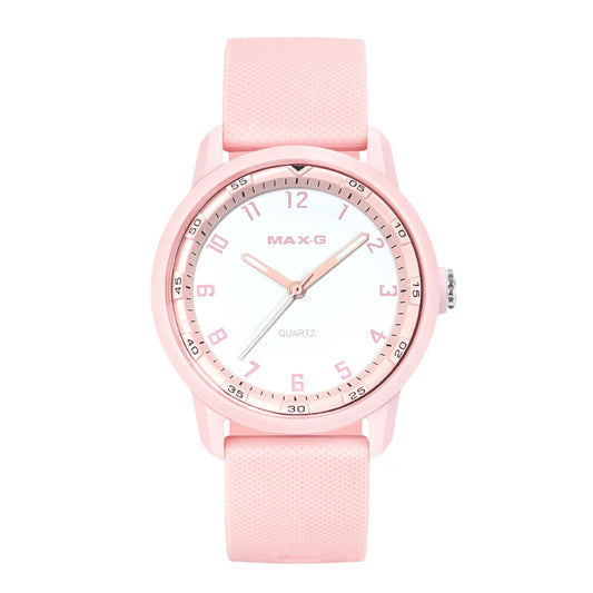 MAX-G Simple Modern Unisex Student Quartz Watch – Pink