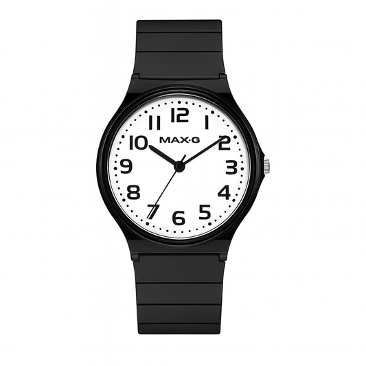 MAX-G Educational Unisex Student Quartz Watch –Black