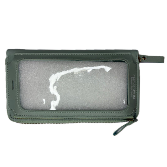 Elegant Women’s Wallet with Touchscreen Phone Holder-Mint green