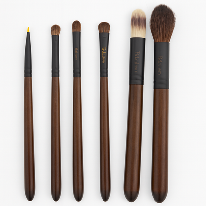 WoodLuxe 6-Piece Makeup Brush Collection