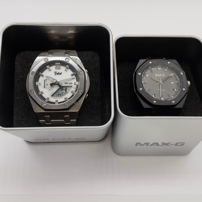 Men’s Dual Display Waterproof Watch with Alarm & LED Backlight