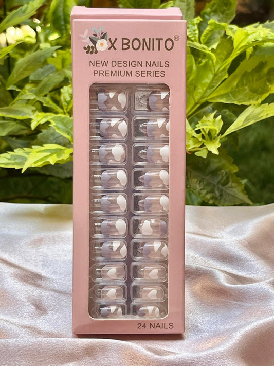 cloudy press on nails