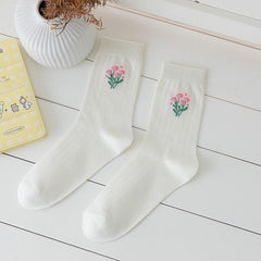 3 PAIRS FLOWER SOCKS SET