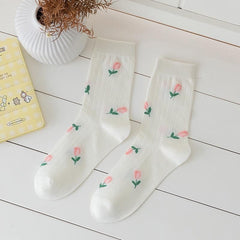 3 PAIRS FLOWER SOCKS SET