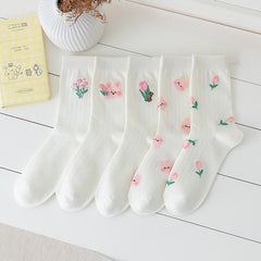 3 PAIRS FLOWER SOCKS SET