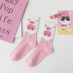 6 PAIRS PINK SOCKS SET