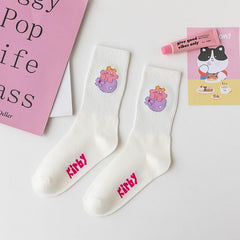 6 PAIRS PINK SOCKS SET