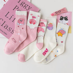 6 PAIRS PINK SOCKS SET