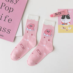 6 PAIRS PINK SOCKS SET