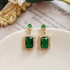 Green emeralds set