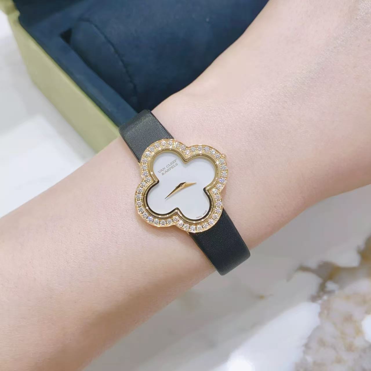 Luxury Clover-Shaped Diamond Accent Women’s Watch