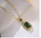 green diamond necklace