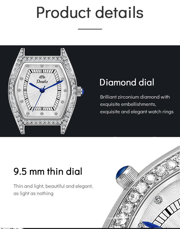 Elegant Women’s Diamond Quartz Watch – Luxury Zircon Dial, Slim Design, Leather Strap, Fashion Casual Wristwatch