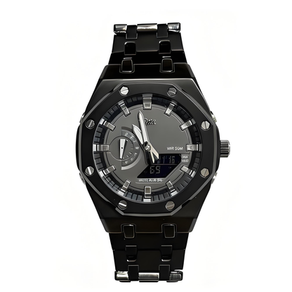 Men’s Dual Display Waterproof Watch with Alarm & LED Backlight