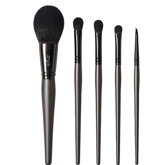 Grey Makeup Brush Set – 5 Pcs