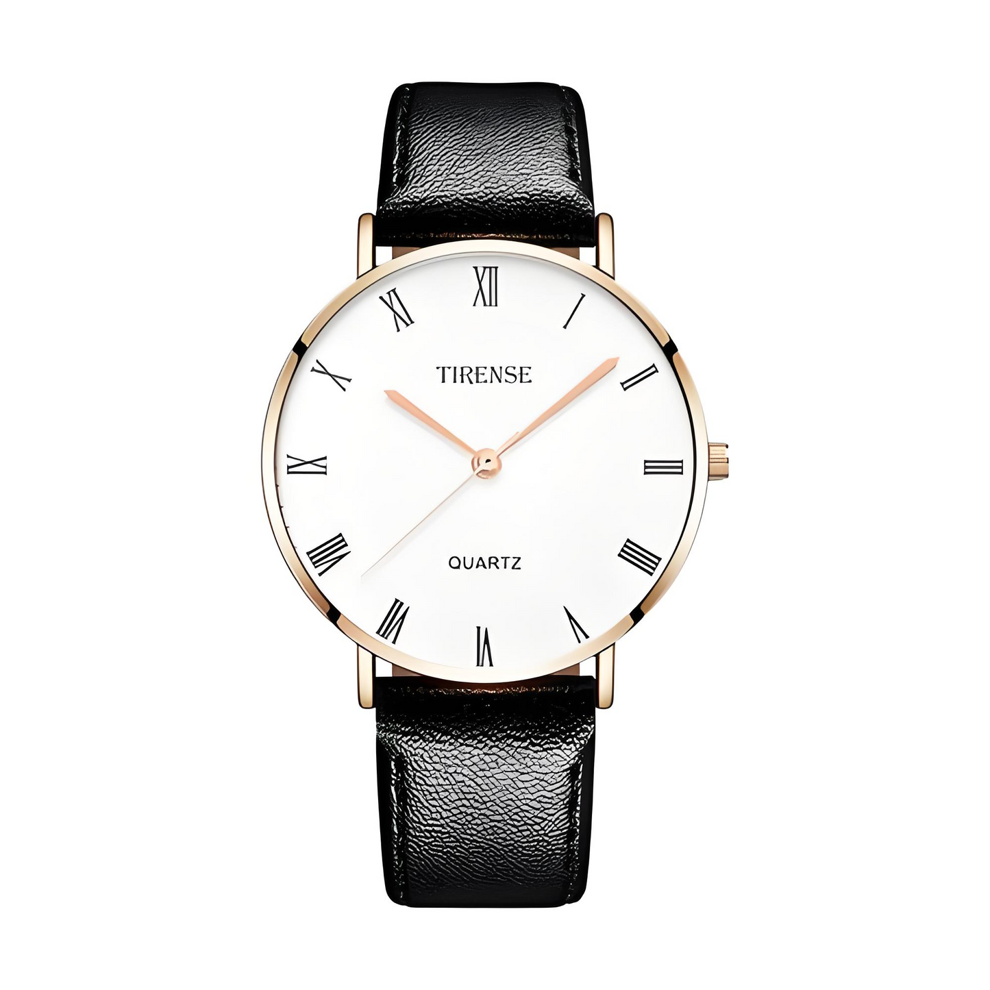 Tirense Classic Quartz Couple Watches – Elegant Leather Strap – Unisex Set