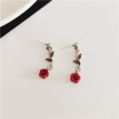 Red Rozy Earrings