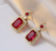 Red Ruby Earrings