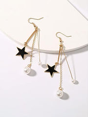 Star and Pearl Earrings