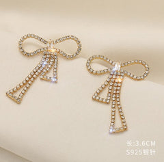 Bow Long Elegant Drop Earrings