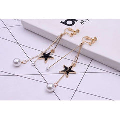 Star and Pearl Earrings