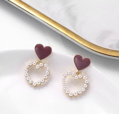 Double heart Earrings