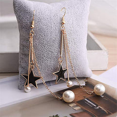 Star and Pearl Earrings