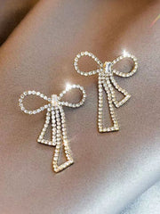 Bow Long Elegant Drop Earrings