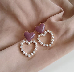 Double heart Earrings