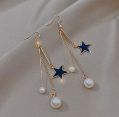 Star and Pearl Earrings